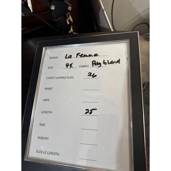 La Femme 4X  Black Long Sleeve Surplice Neck Blouse 4X - Picture 7 of 7